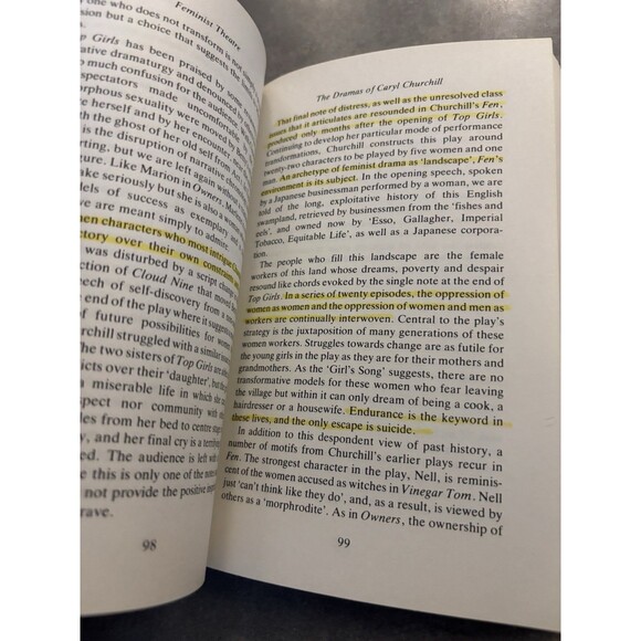 Feminist Theatre by Helene Keyssar (Trade Paperback) Vintage First Printing 1985 - Picture 5 of 6